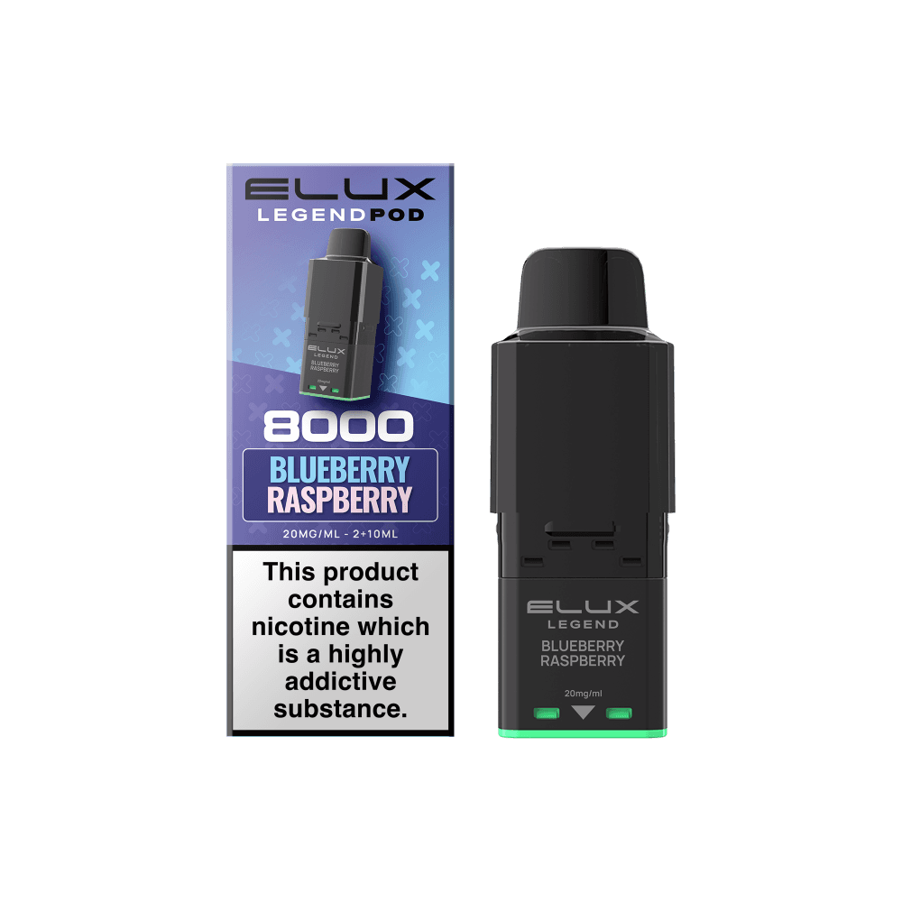  Blueberry Raspberry Elux Legend 8000 Refill Pods Box of 5