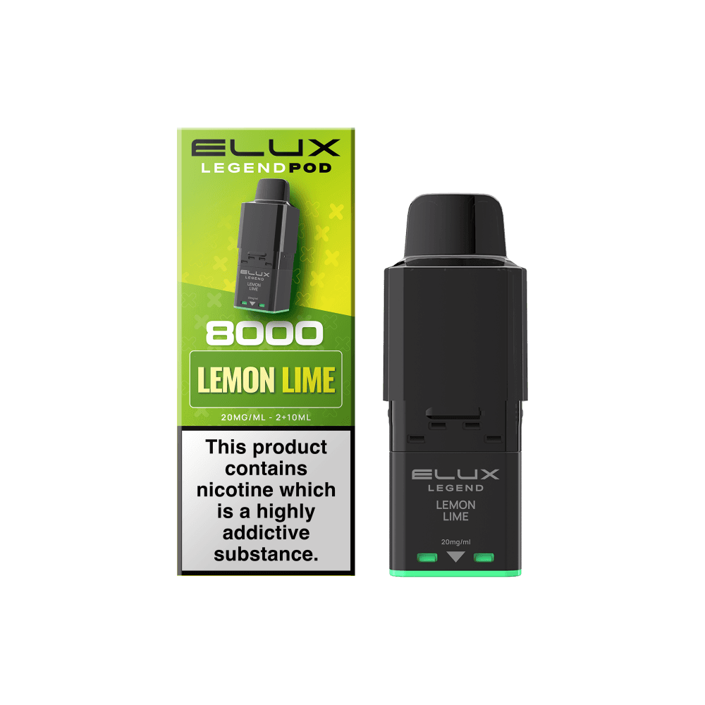  Lemon Lime Elux Legend 8000 Refill Pods Box of 5