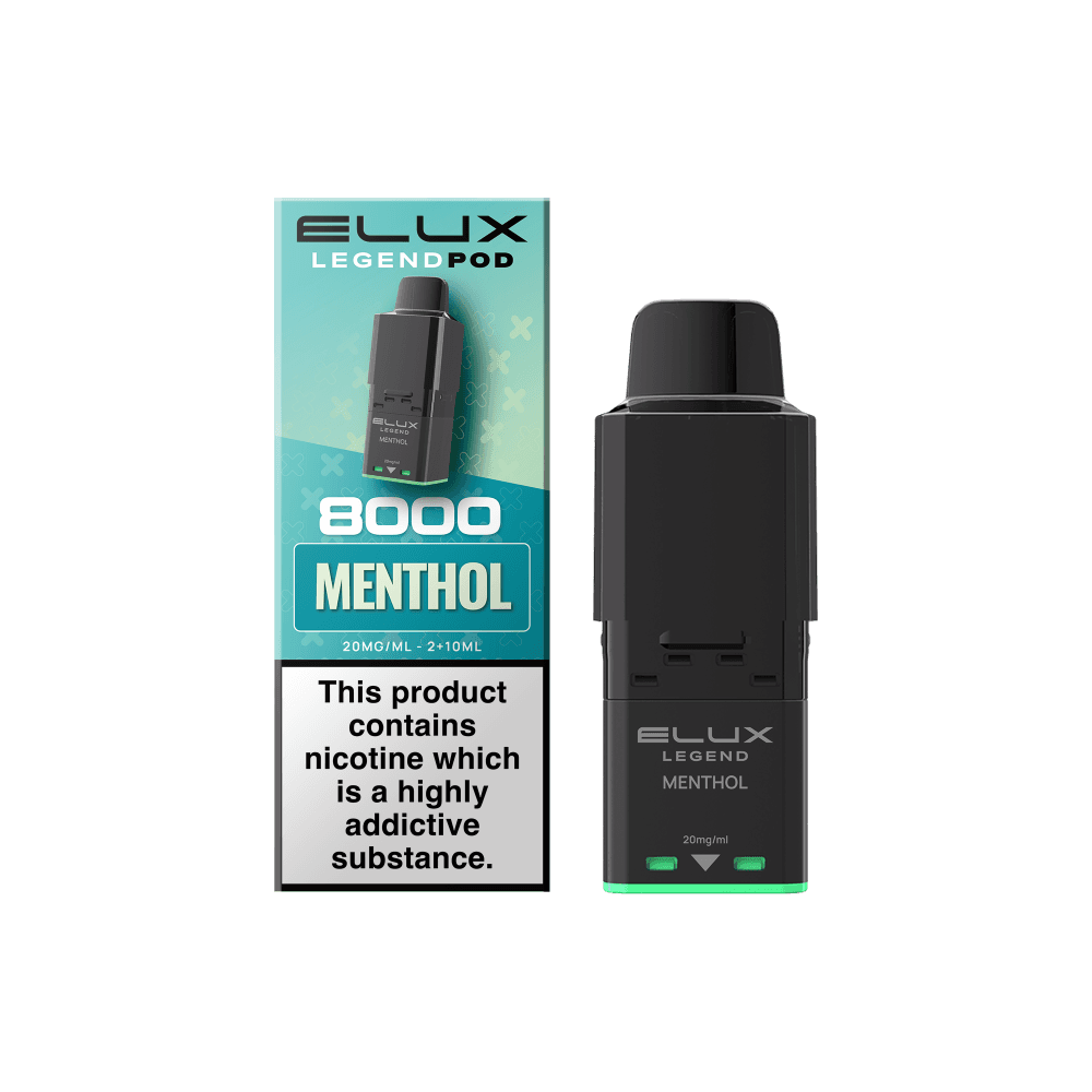  Menthol Elux Legend 8000 Refill Pods Box of 5
