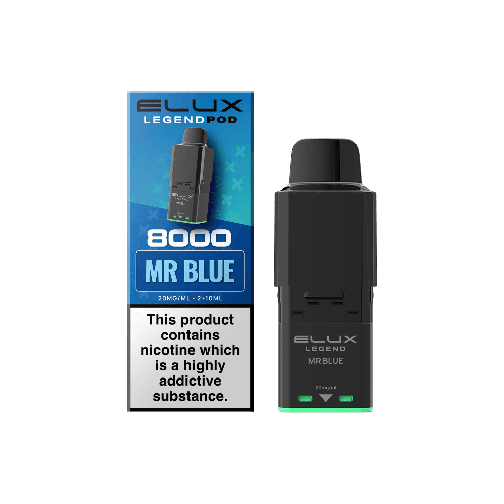  Mr Blue Elux Legend 8000 Refill Pods Box of 5