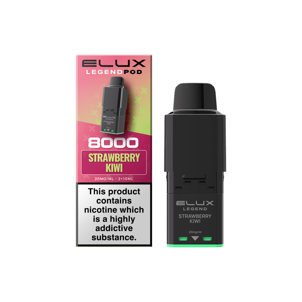  Strawberry Kiwi Elux Legend 8000 Refill Pods Box of 5