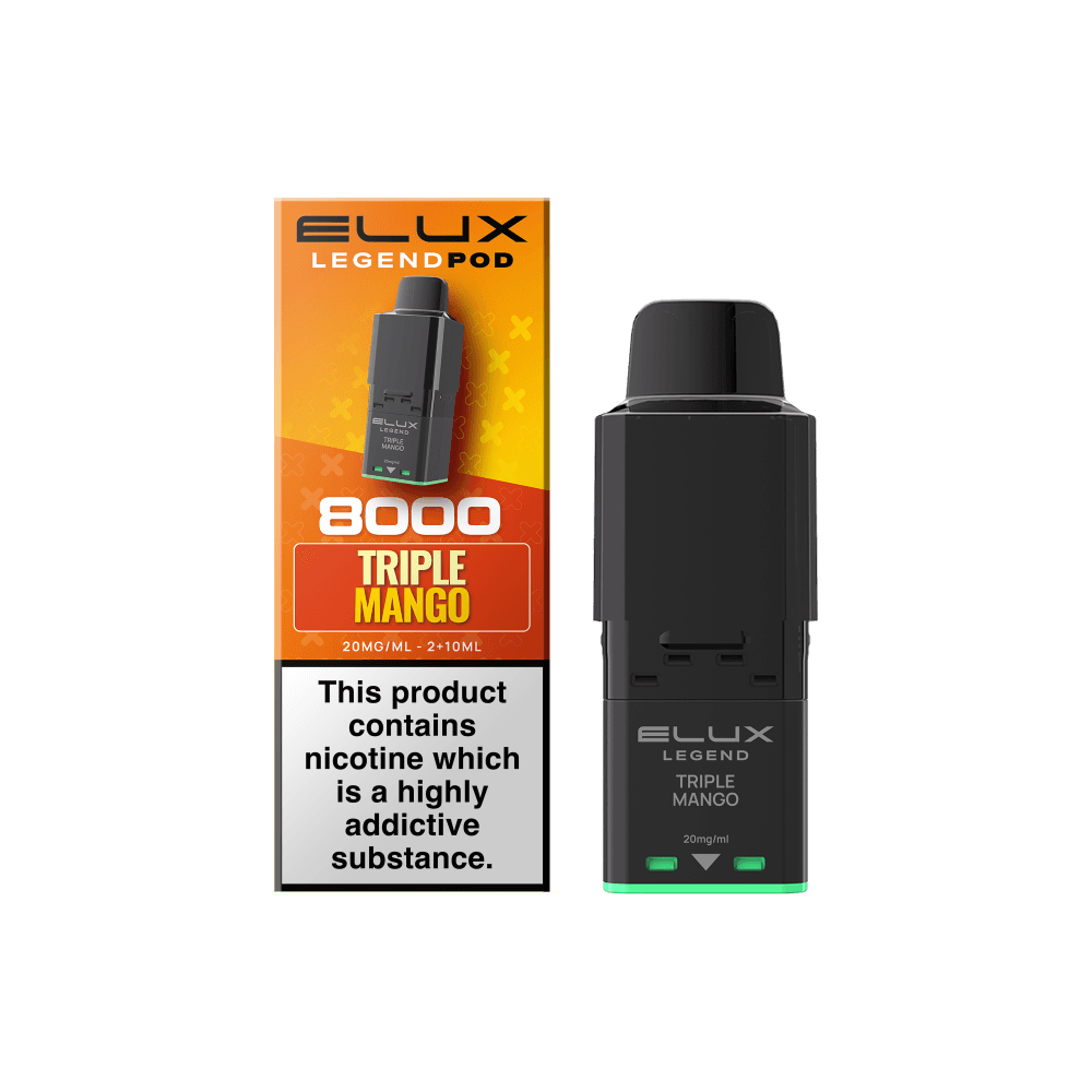  Triple Mango Elux Legend 8000 Refill Pods Box of 5