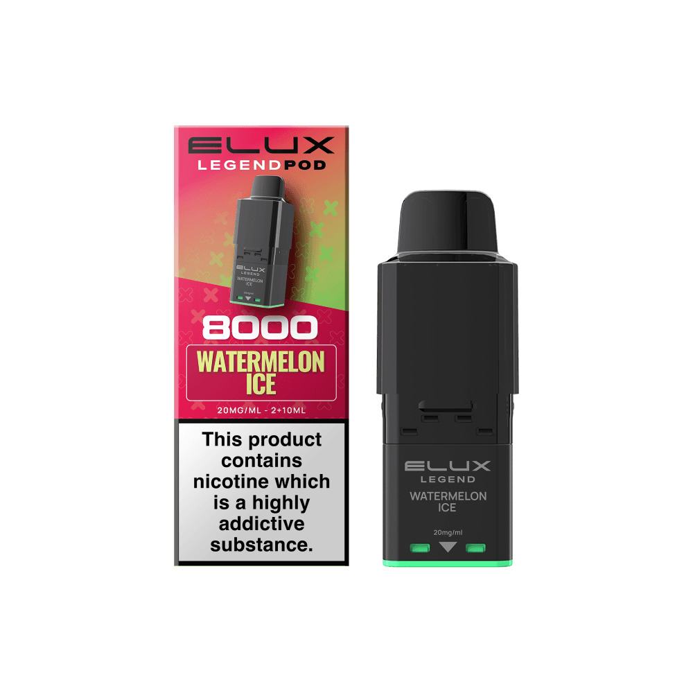  Watermelon Ice Elux Legend 8000 Refill Pods Box of 5