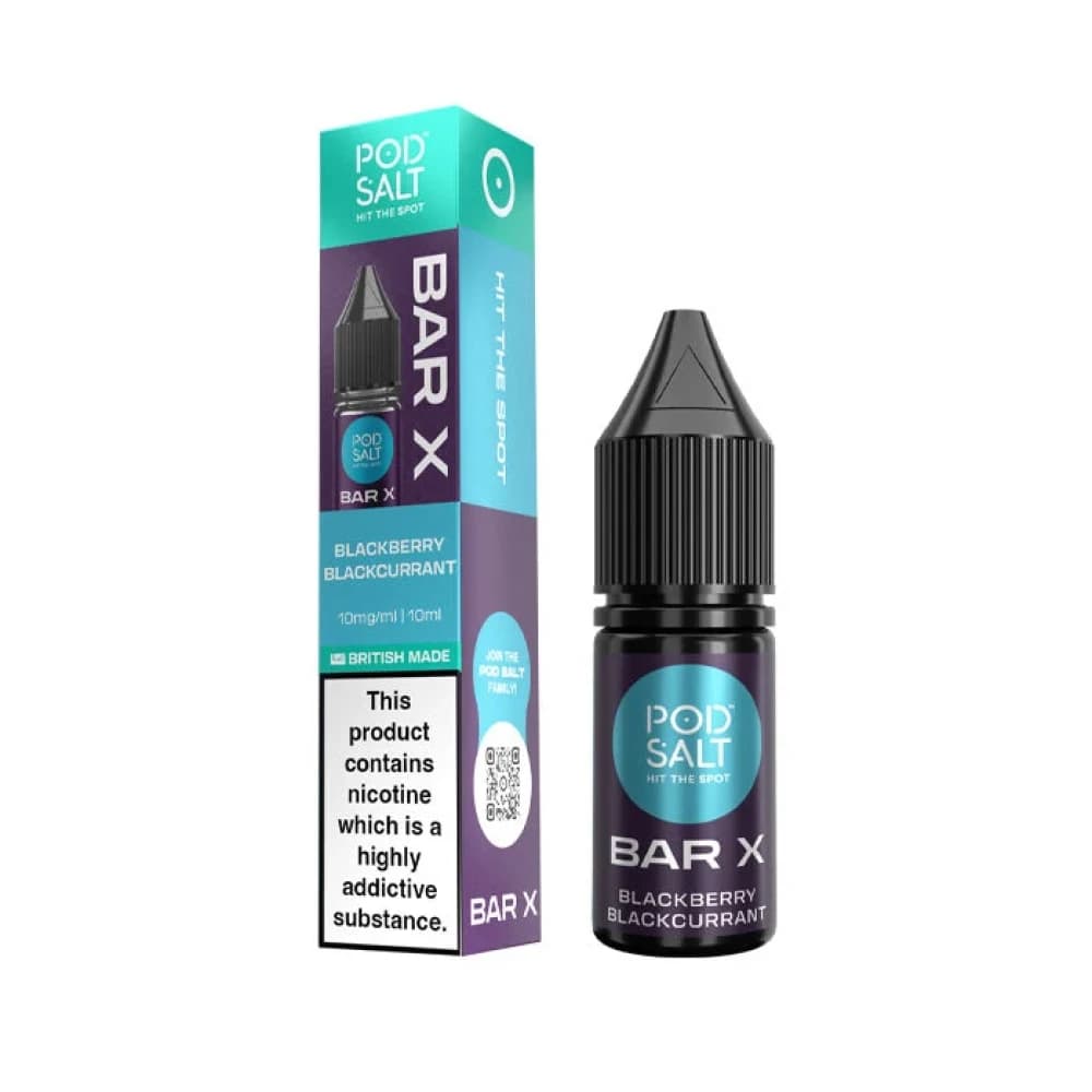  Blackberry Blackcurrant / 10mg Pod Salt Bar X 10ml E-liquid Box of 10
