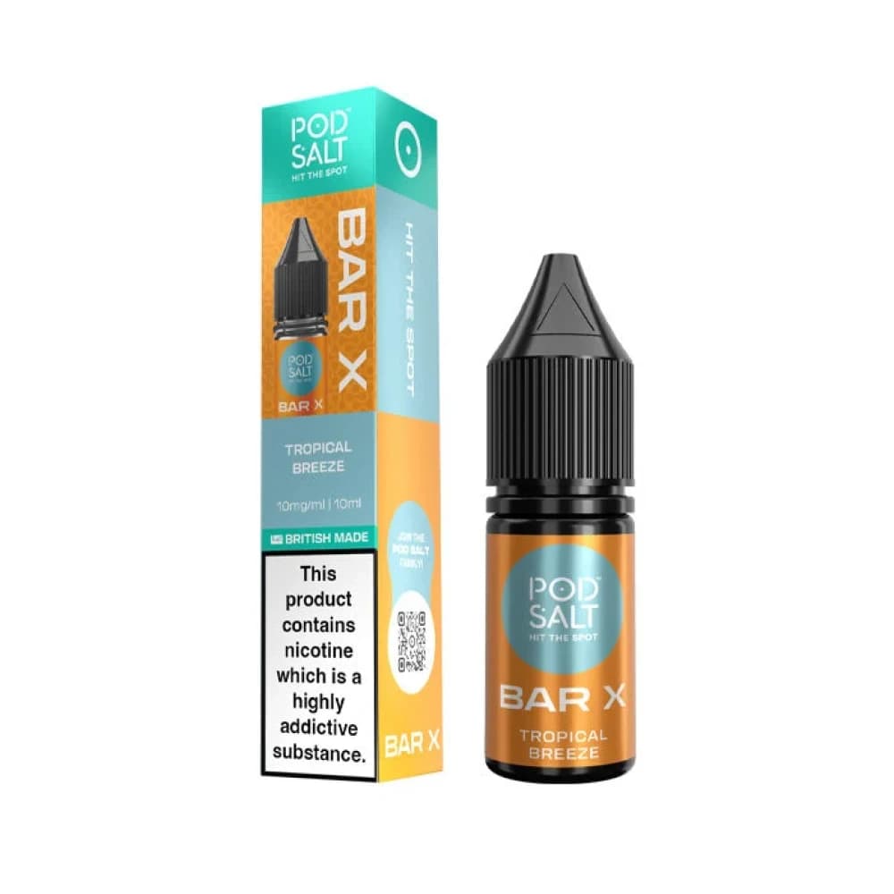  Tropical Breeze / 5mg Pod Salt Bar X 10ml E-liquid Box of 10