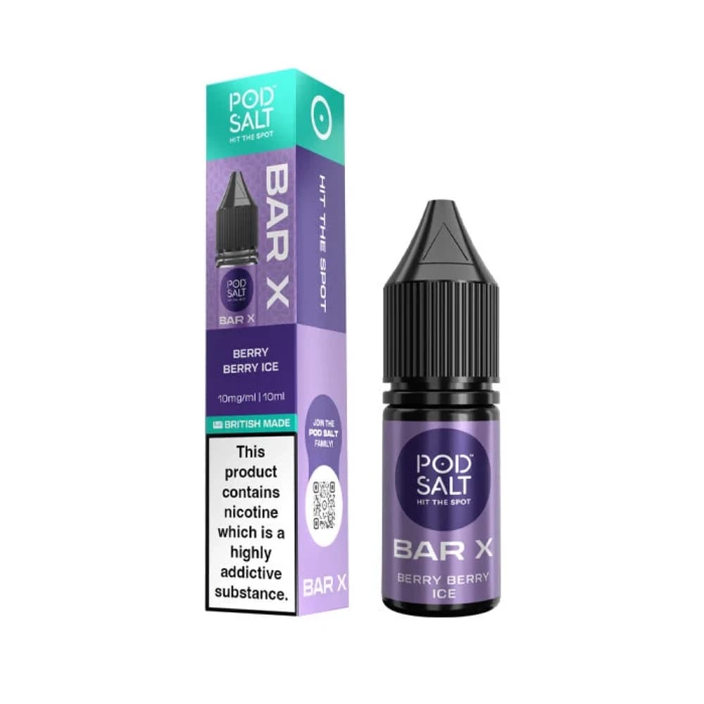  Berry Berry Ice / 10mg Pod Salt Bar X 10ml E-liquid Box of 10