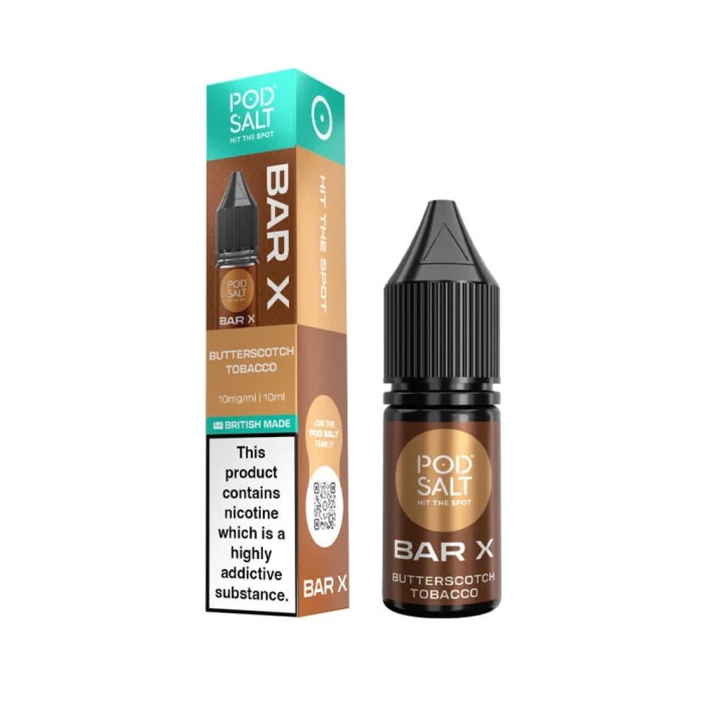  Butterscotch Tobacco / 5mg Pod Salt Bar X 10ml E-liquid Box of 10