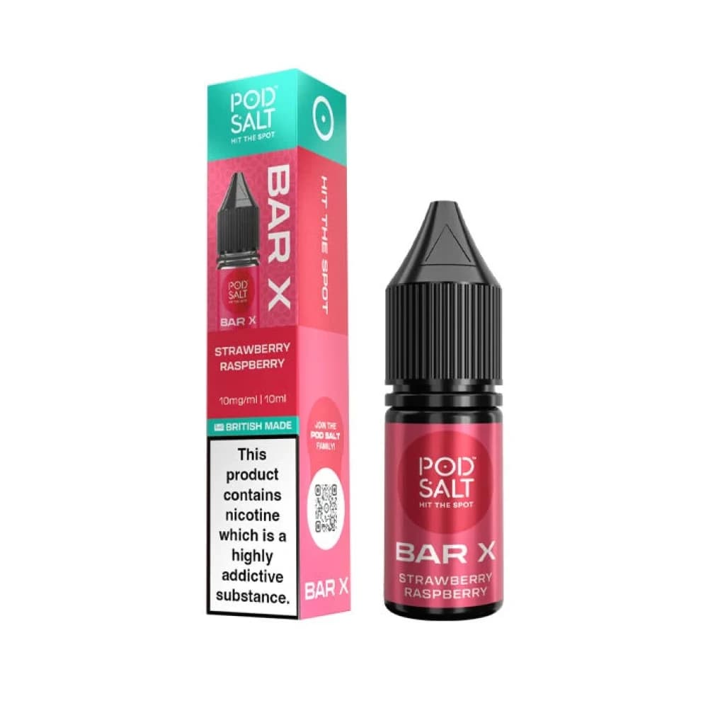  Strawberry Raspberry / 10mg Pod Salt Bar X 10ml E-liquid Box of 10
