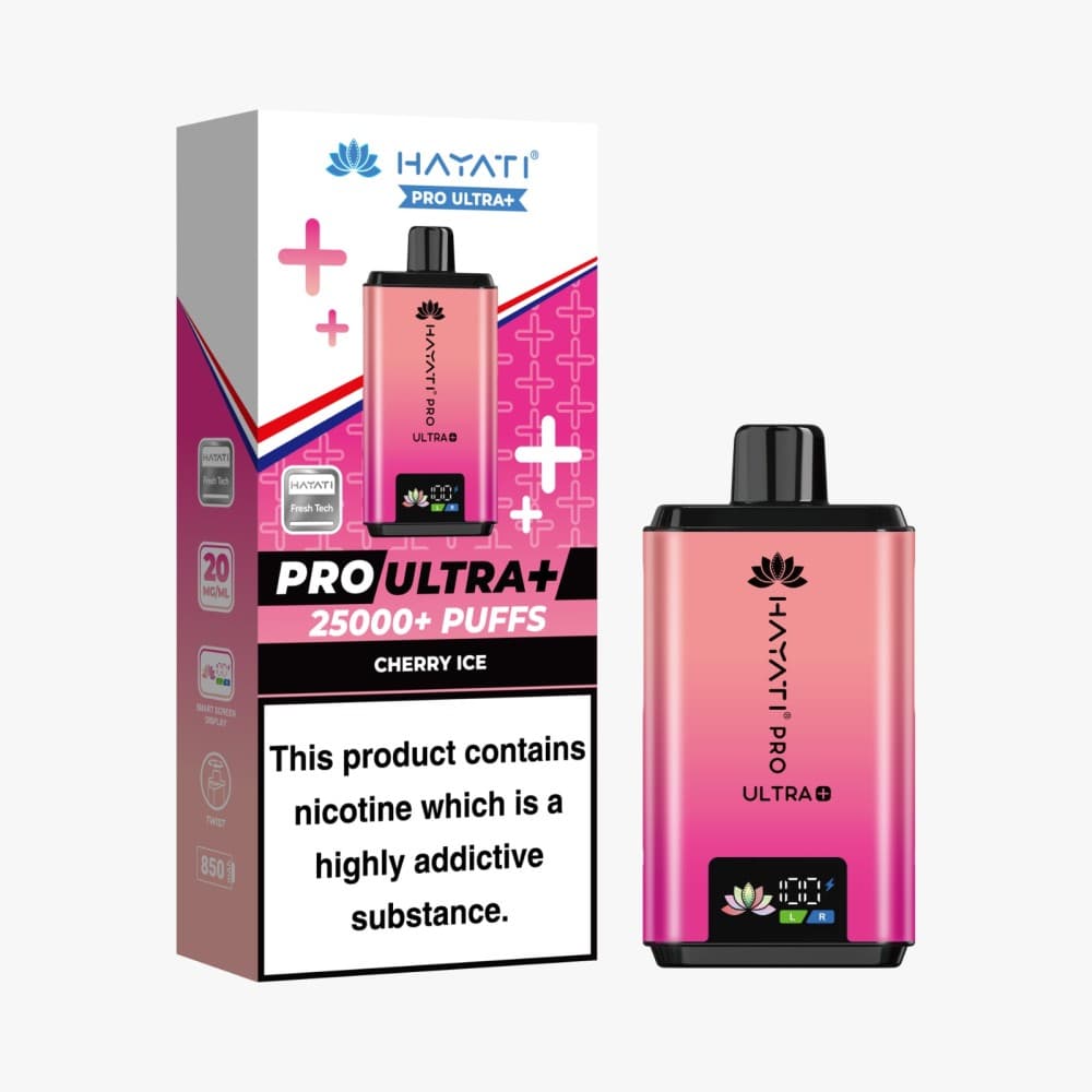  Cherry Ice Hayati Pro Ultra Plus 25k Vape Kit Box of 5