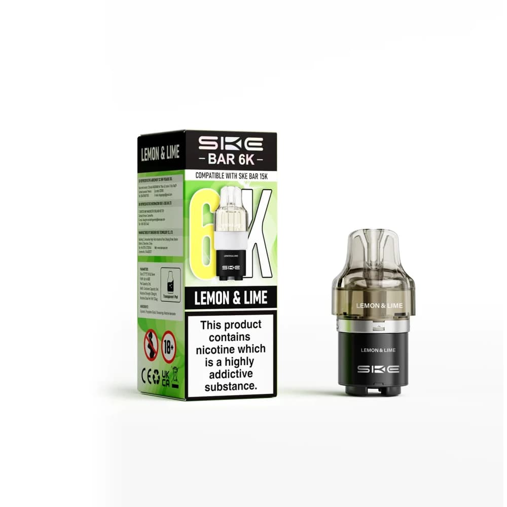  Lemon Lime SKE Bar 6K Refill Pods Pack of 5