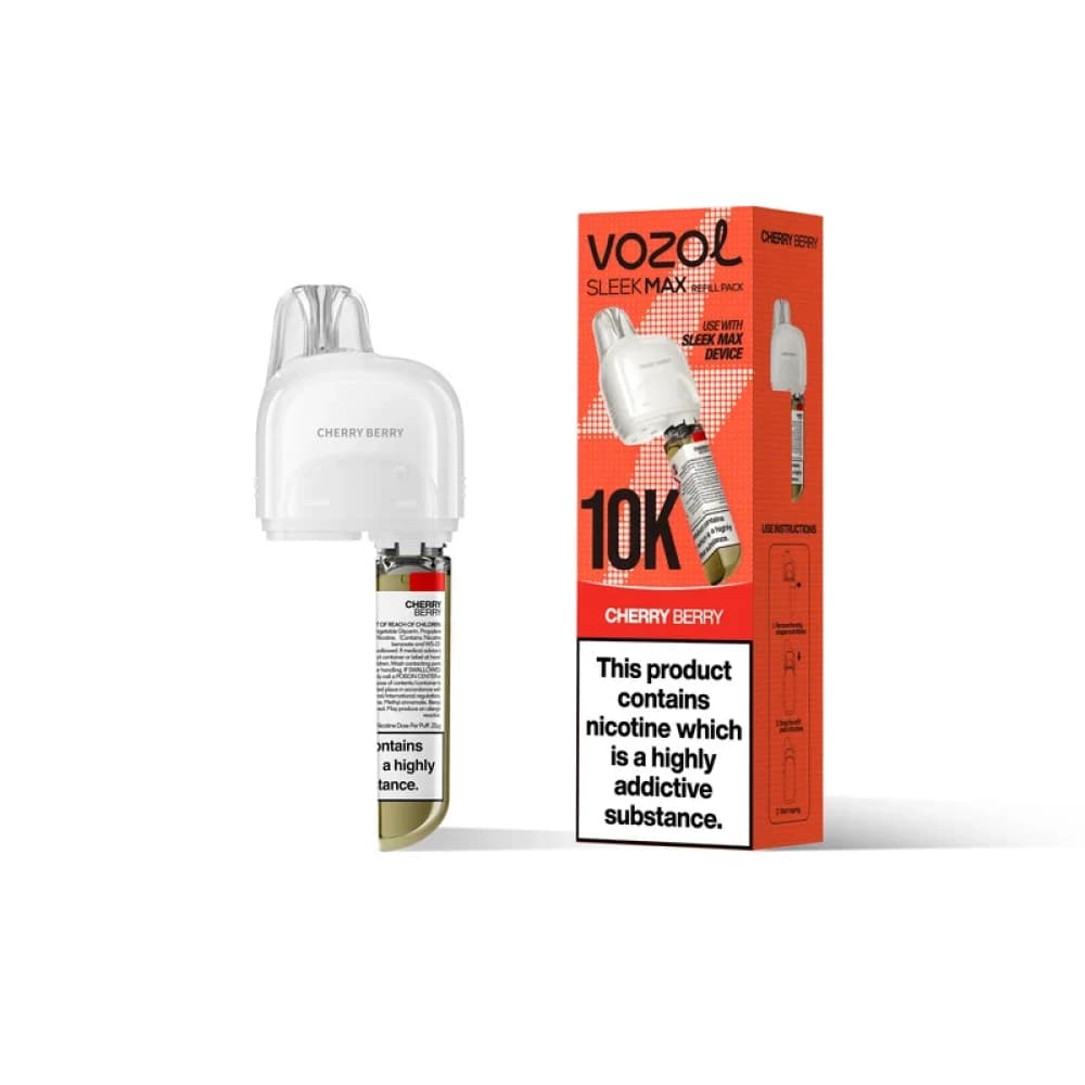  Cherry Berry Vozol Sleek Max 10k Refill Pods Box of 5