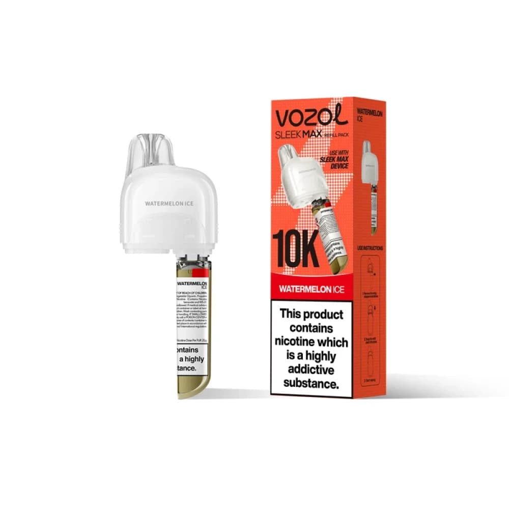  Watermelon Ice Vozol Sleek Max 10k Refill Pods Box of 5