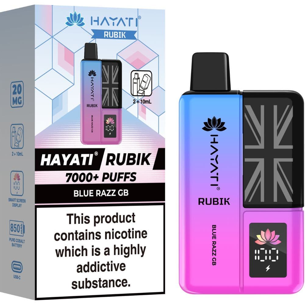 Blue Razz GB Hayati Rubik 7000 Vape Kit Box of 5