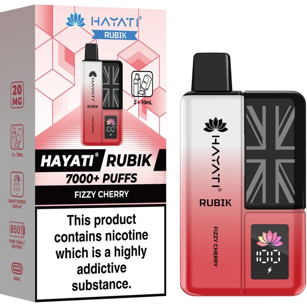 Fizzy Cherry Hayati Rubik 7000 Vape Kit Box of 5