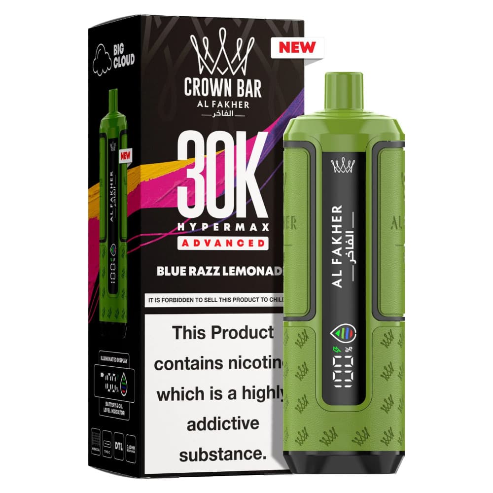 Blue Razz Lemonade Al Fakher 30k Hypermax Prefilled Pod Kit Box of 5