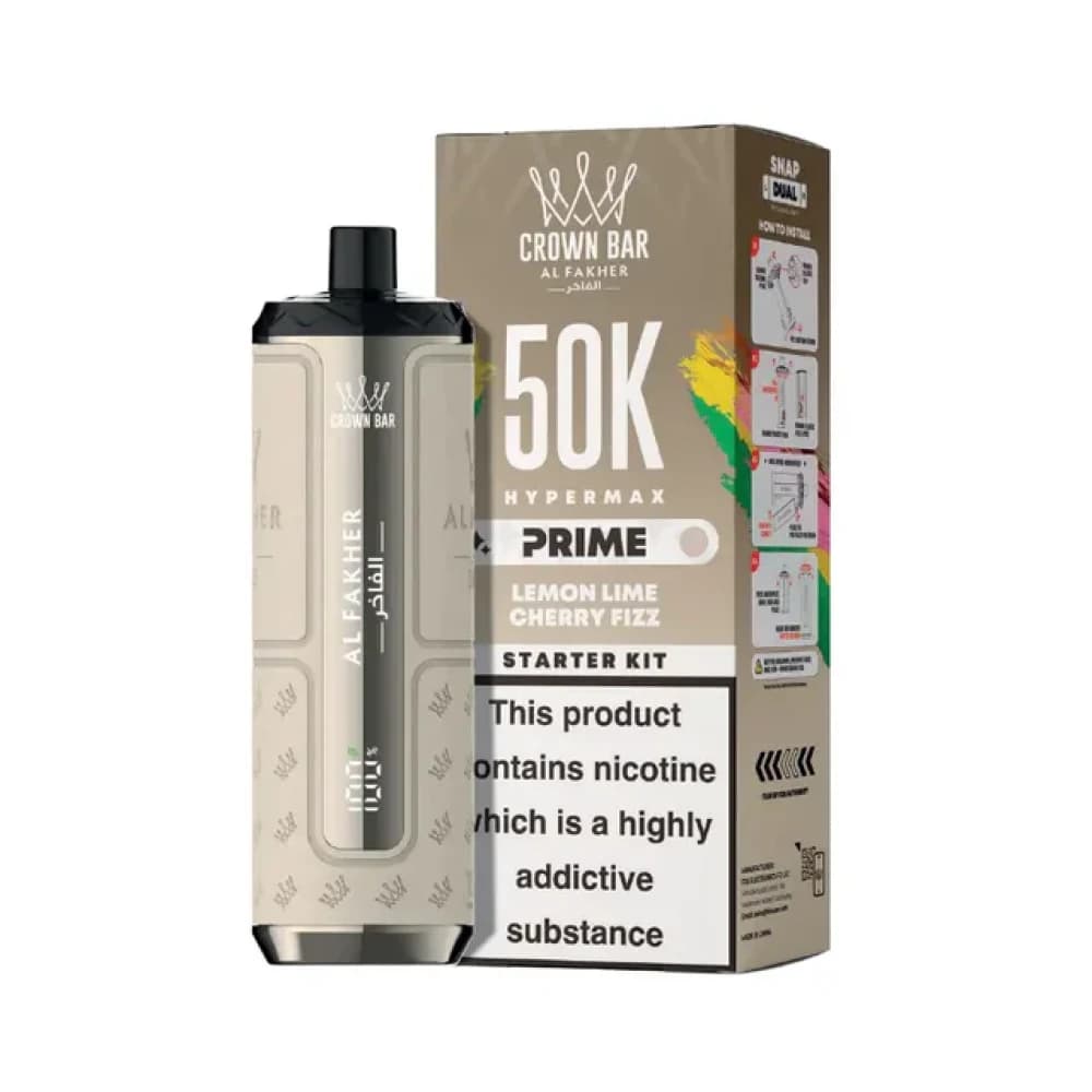 Lemon Lime Cherry Fizz Al Fakher 50k Hypermax Prime Vape Kit Box of 5