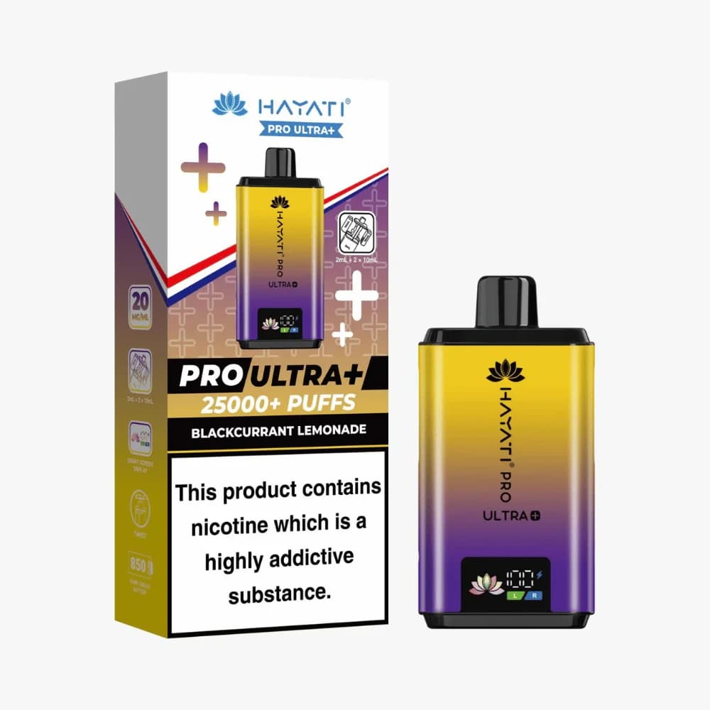 Blackcurrant Lemonade Hayati Pro Ultra Plus 25k Vape Kit Box of 5