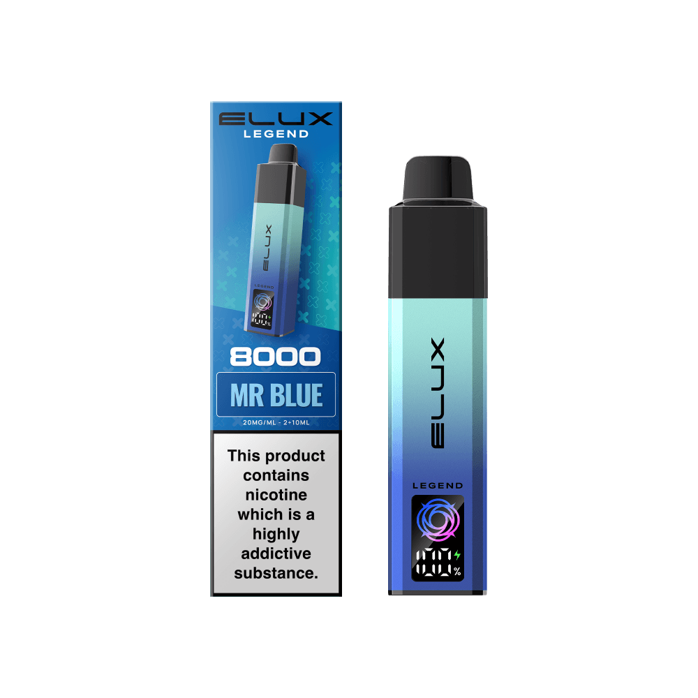 Mr Blue Elux Legend 8000 Pod Vape Kit Box of 5