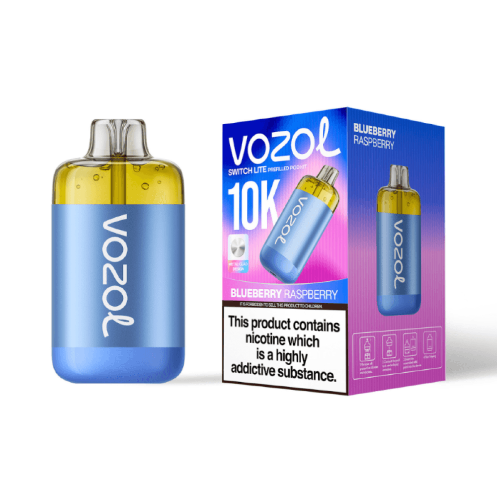 Blueberry Raspberry Vozol Switch Lite 10k Prefilled Pod Kit Box of 5