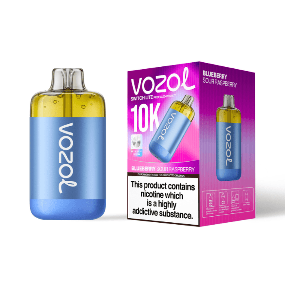 Blueberry Sour Raspberry Vozol Switch Lite 10k Prefilled Pod Kit Box of 5