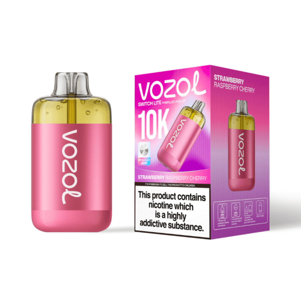 Strawberry Raspberry Cherry Vozol Switch Lite 10k Prefilled Pod Kit Box of 5