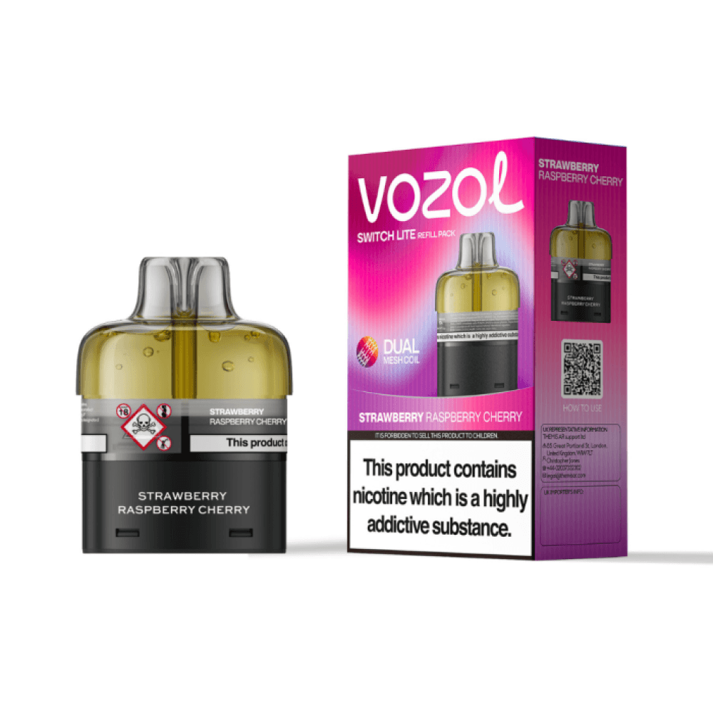 Strawberry Raspberry Cherry Vozol Switch Lite 10k Prefilled Pods Box of 5