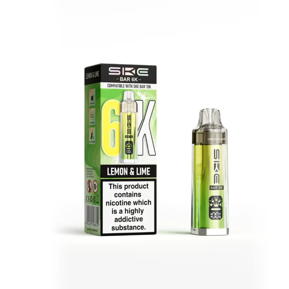 Lemon Lime SKE Bar 6K Prefilled Pod Kit Box of 5