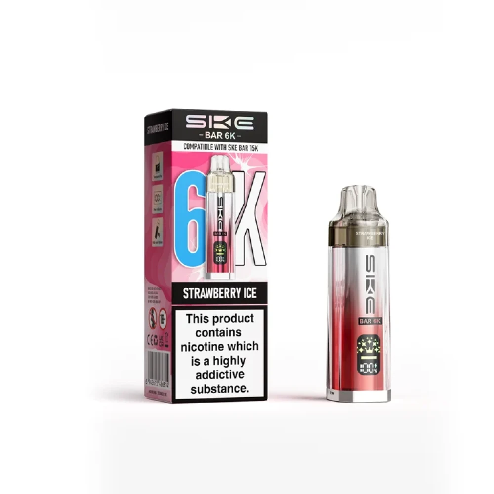 Strawberry Ice SKE Bar 6K Prefilled Pod Kit Box of 5
