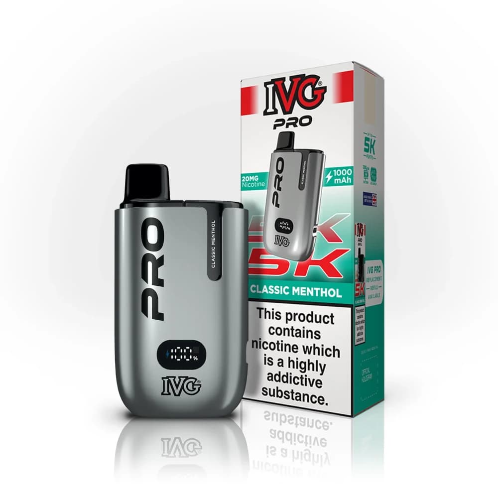 Classic Menthol IVG Pro 5K Prefilled Pod Kit Box of 5
