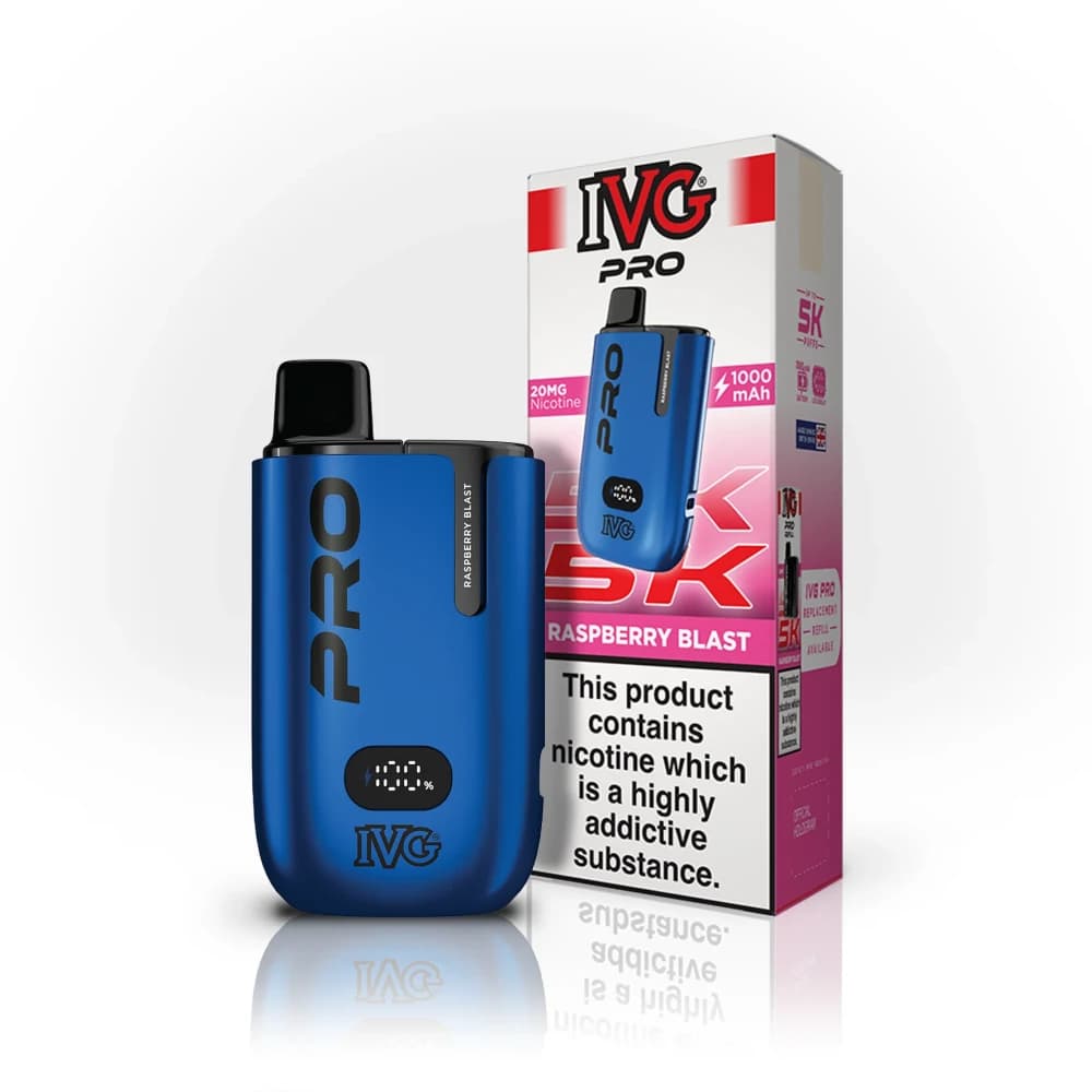 Raspberry Blast IVG Pro 5K Prefilled Pod Kit Box of 5