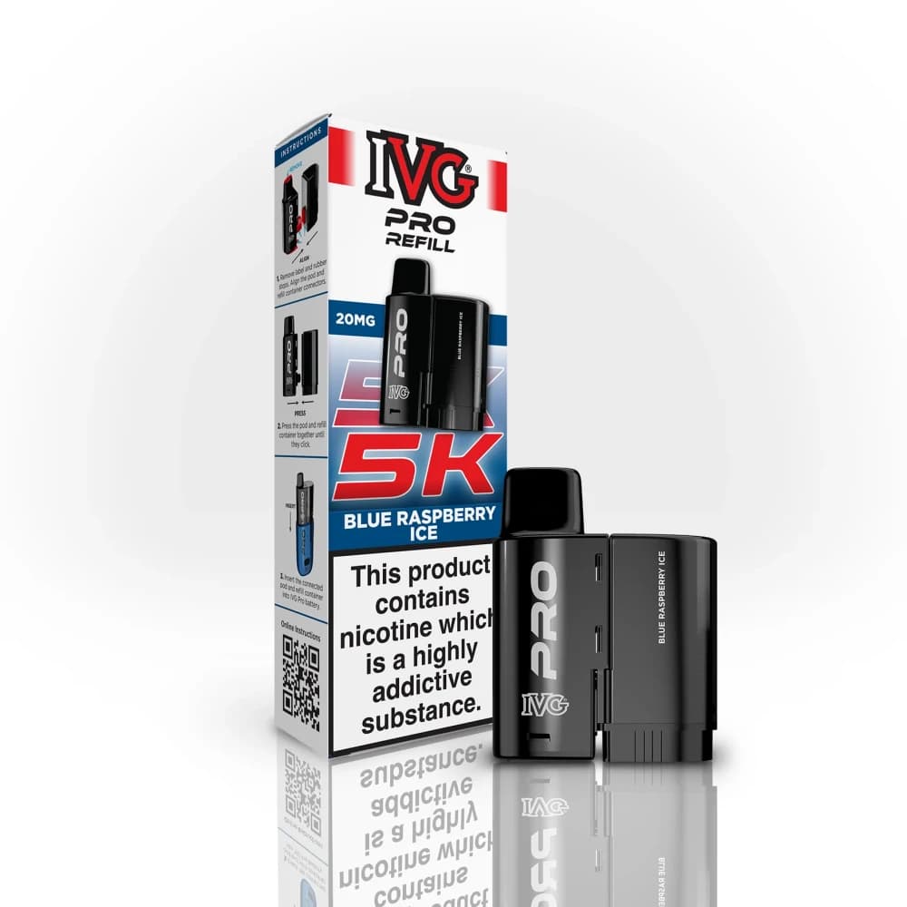 Blue Raspberry Ice IVG Pro 5K Refill Pods Pack of 5